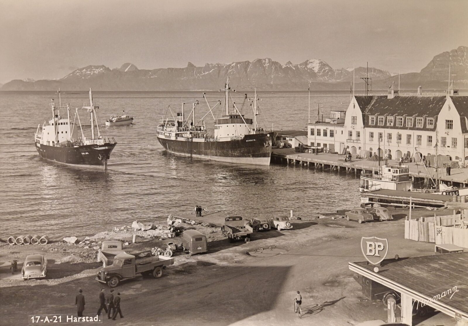 bilde av havnen tatt i 1847